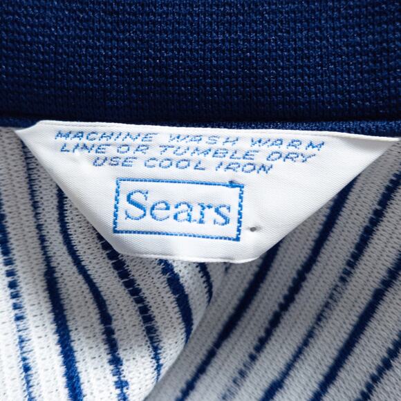 Sears Women's Cardigan Eclectic Grandpa Retro 70s Pattern Knit Open Front Size M - Picture 7 of 7